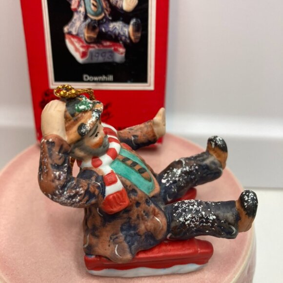 Emmett Kelly Circus Collection Figure DOWNHILL 2" EKX-93 Clown 1993 Ornament - Picture 3 of 10